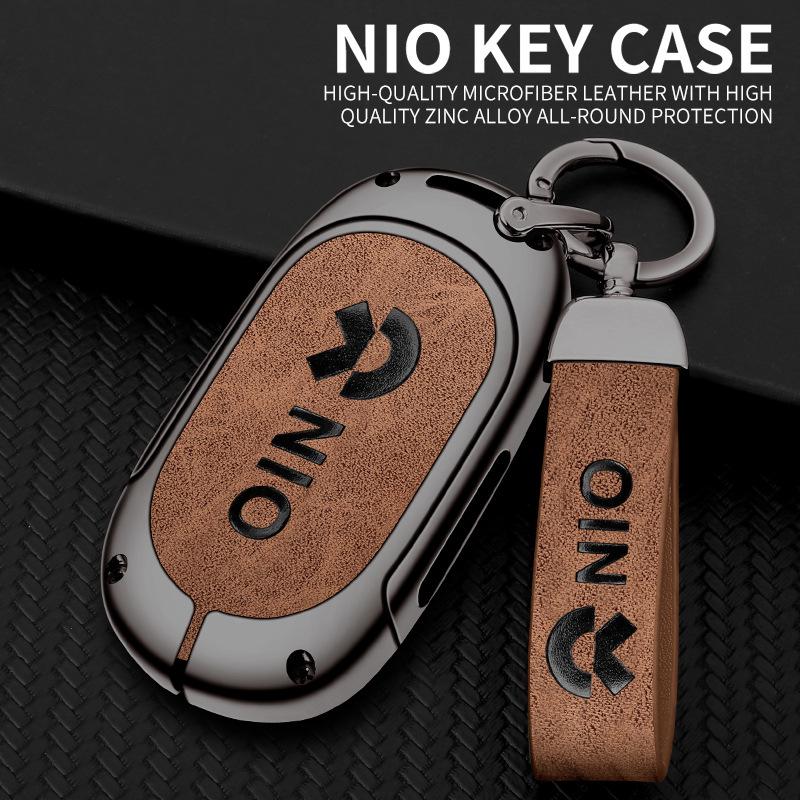 Nio Car Key Case for ES6, ET5, EC6, ES8, ET7, ES7 - Premium Shell & Buckle Holder