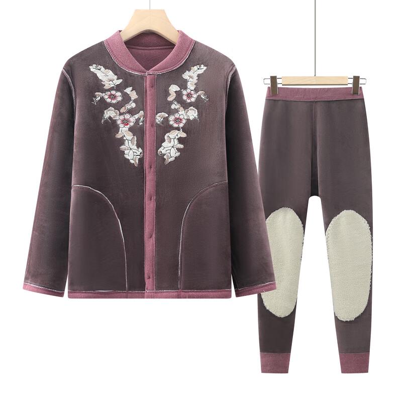 Mo'ou Grandma Women's Thickened Fleece Thermal Underwear