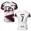 Sommer Jul T-Shirt Training 3D Druck Atmungsaktiv Fußballtrikot Herren Outdoor Sport Top Streetwear Kurzarm