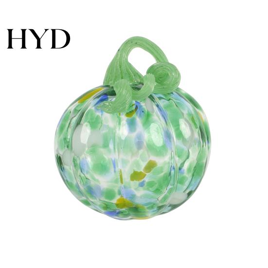 Pumpkin Ornament Mini Hand Blown Glass Ornament, Collectible Thanksgiving Halloween High-quality Faux Crystal Hanging Decoration for Fall, Harvest