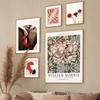 Abstract William Morris Leaves Flower Wall Art Red Shoes Woman Canvas Painting Living Room Home Decor Posters Prints Pictures