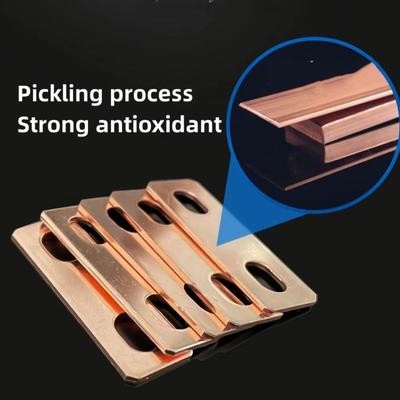 Flat Battery Busbar M6 Screw Holes Copper Busbar New Bus Bars Connector  LiFePO4 Cell