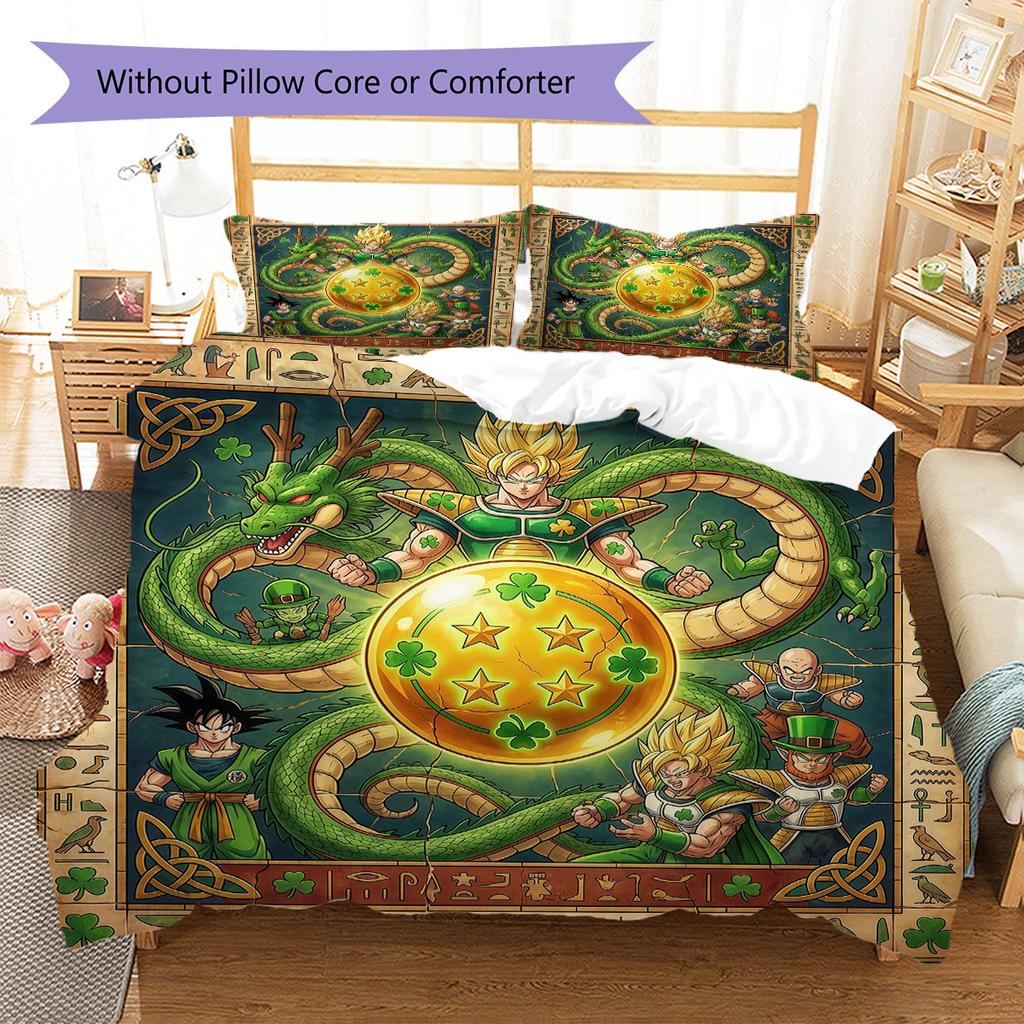 Egyptian Mural Pattern Bedding Quilt Set Quilt Cover Pillowcase Home Decoration Birthday Gift (1 * Duvet Cover + 2 * Pillowcase, Without Core)