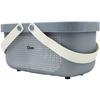 FJmark Plastic Basket for Toiletries, Bath, Public Bath, Hot Spring, Laundry, Bath Storage, Drainer, Spa, Bathroom (Gray)