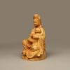 dsdsad Wooden Buddha Statue, Seated Mother Kannon (10cm high x 5.5cm wide) - Prayers for safe childbirth, guardian deity for child-rearing, and