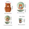 1pc Animal Zoo Dinner Plate Rabbit Bowl Mug Dinnerware Ceramic Porcelain Baby Bear Feeding Dish Children Tableware