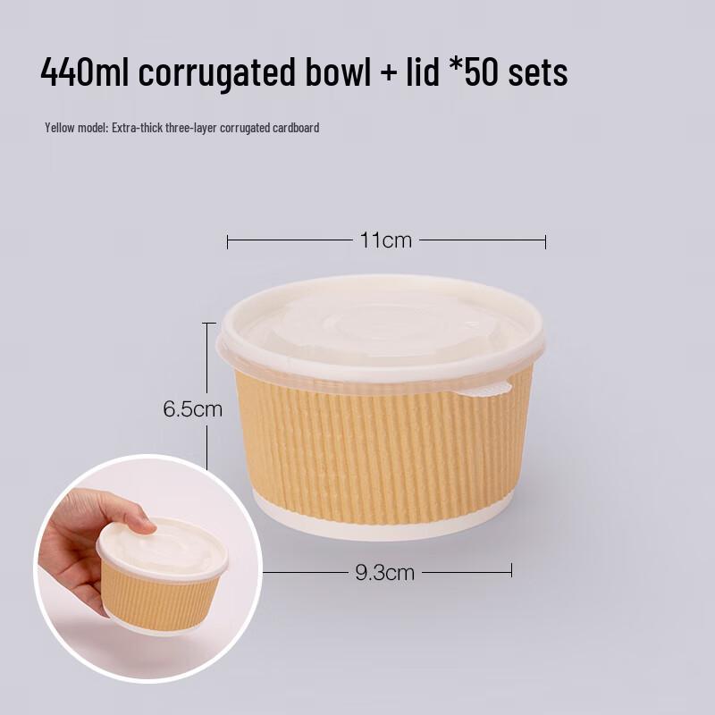 Disposable Kraft Paper Takeaway Bowls with Lids