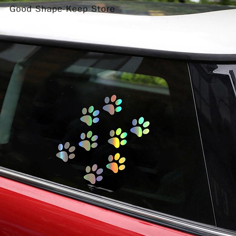 Road Bike, E-Bike, MTB Decor with Reflective Cat Paw Stickers; Vinyl Decals for Bicycle Bodies and Moto Helmets Accessories
