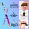 Kolinsky Nail Brush for Manicure Gel Brush for Nails Art Brush 3D Acrylic Liquid Powder Carving Gel Brush Liner Drawing Pen