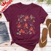 Vintage Cottagecore Wildflower Red Cardinal Shirt Goblincore Nature TShirt Bird Lover Gift Tee Cottage Core Wildflowers Shirts