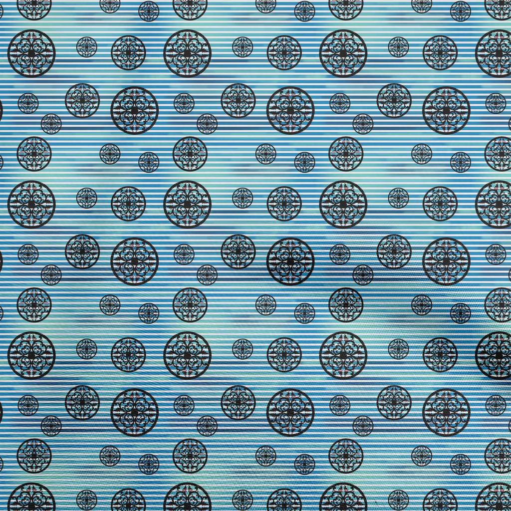 oneOone Cotton Flex Dusty Blue Fabric Abstracts Dress Material Fabric Print Fabric By The Yard 40 Inch
