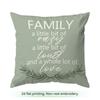Pcs Forest Based Green Plant Family Proverbs Series Single Sided Printed Cushion Coverfor Home Decoration
