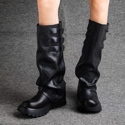 Talons Hauts Femmes Bottes Hautes Designer Chaussures Chunky Hiver Goth Bottes Chelsea Femme 2025 Nouvelles Décontractées Confortables Botas De Mujer