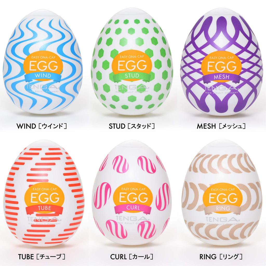 TENGA Tenga Egg Curl White 6-piece Set,