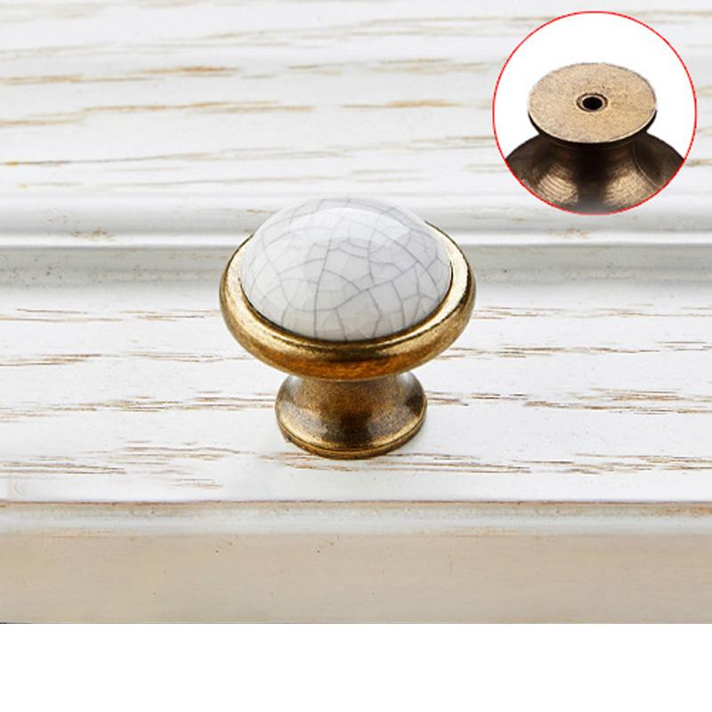1PC with Screws Furniture Hardware Ceramics Antique Cabinet Handle French Style Cupboard Drawer Pull Wardrobe Door Knobs