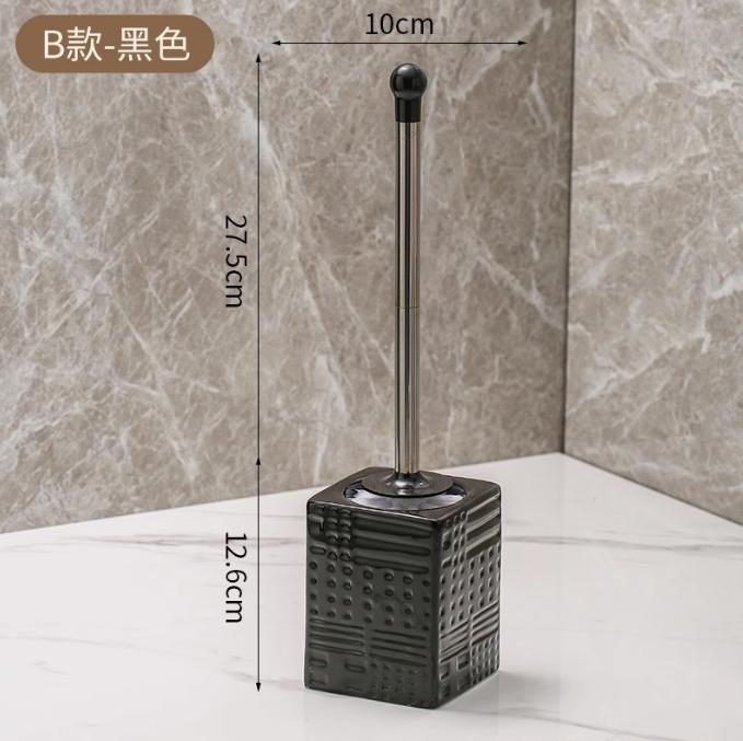 Ceramic Toilet Brush Set Squar Toilet Brush Base Long Handled Toilet Brush Toilet Cleaning Tools home Bathroom Accessories