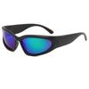 Lunettes de soleil futuristes Cyberpunk à monture étroite: Style Sportif Millennial Y2K avec Protection Solaire Européenne et Américaine