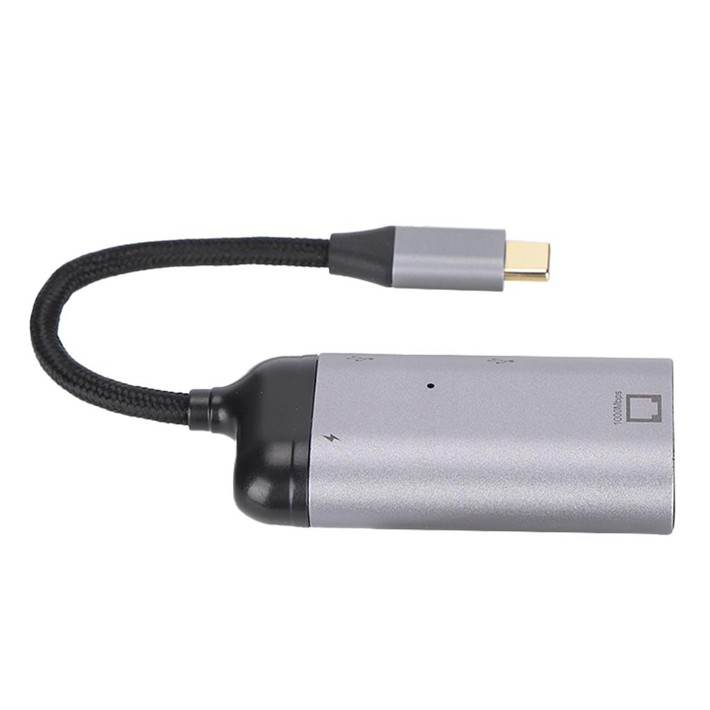 Multi Functional 3in1 Type C Adapter Type C Male to RJ45 PD USB A Female Adapter