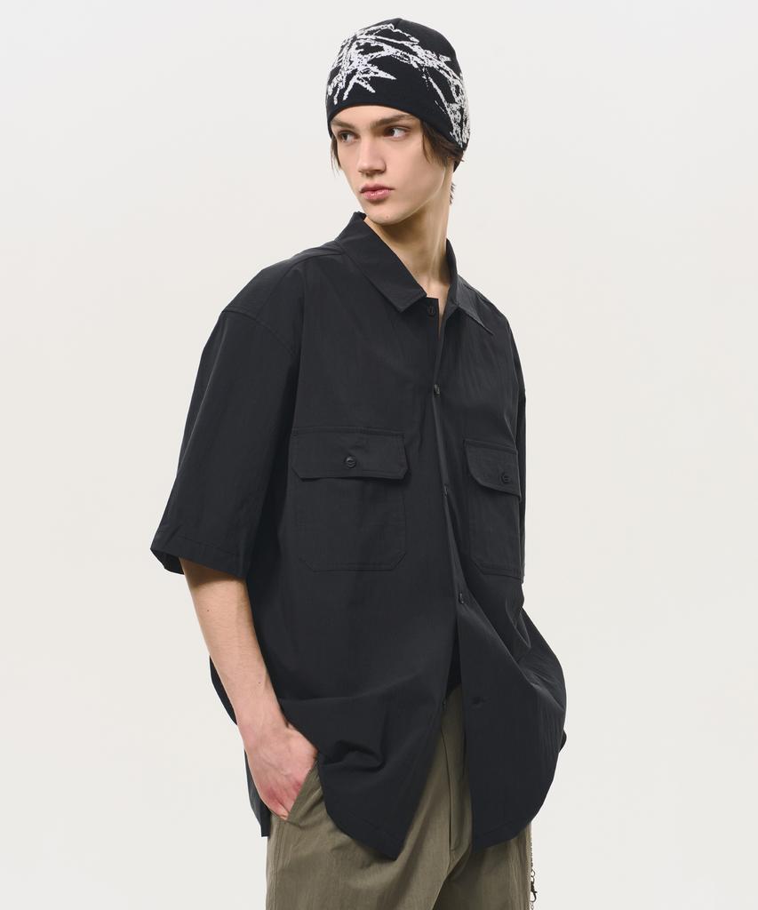 BLACK MOMENT Tech Pocket Half Shirt [Black]