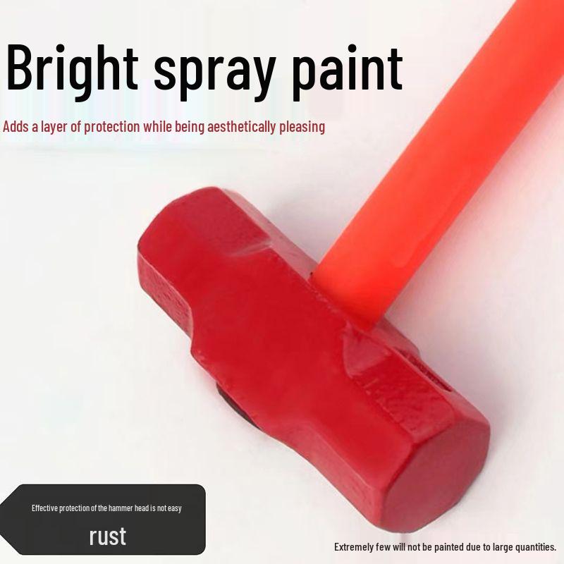 Hexagonal Pro Iron Hammer - Integrated One-Piece Design, Large Square Head, Perfect for Household Use.