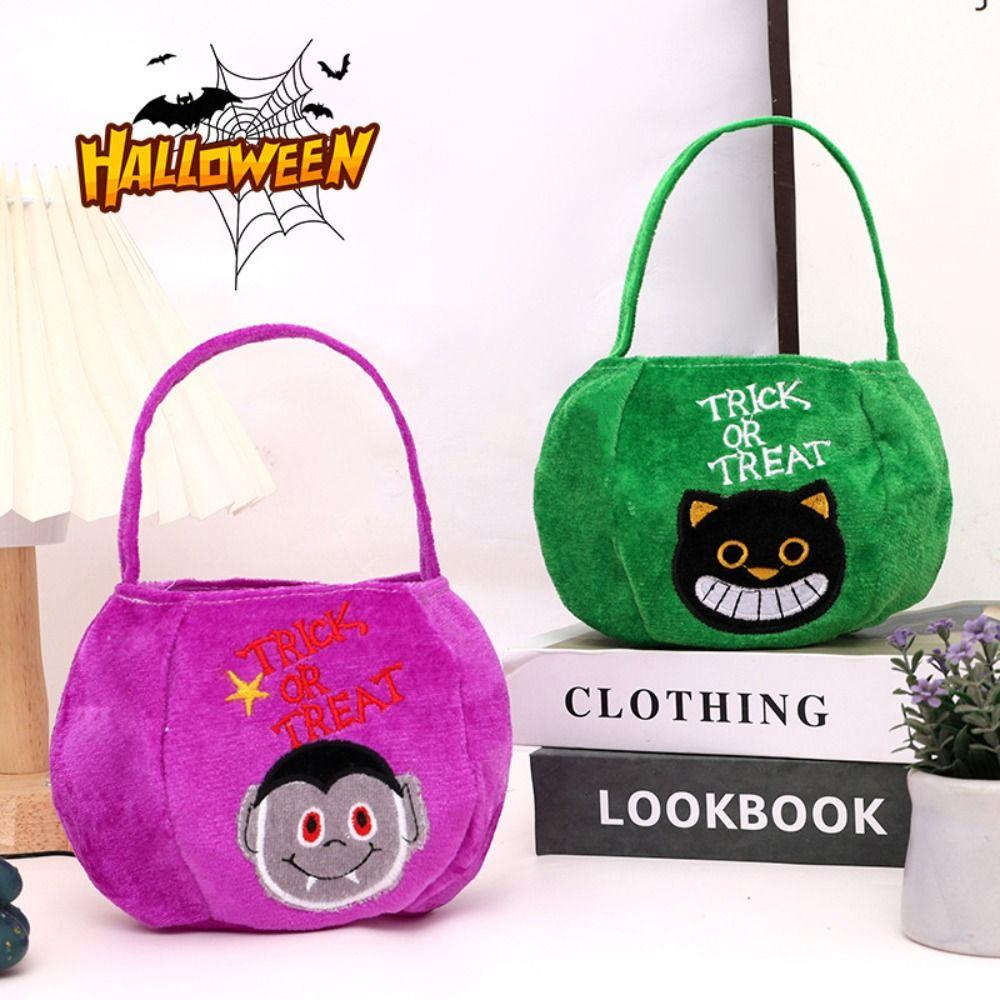 Gifts Pouch Halloween Candy Bag Ghost Trick-Or-Treat Candy Basket Pumpkin Candy Bucket  Children