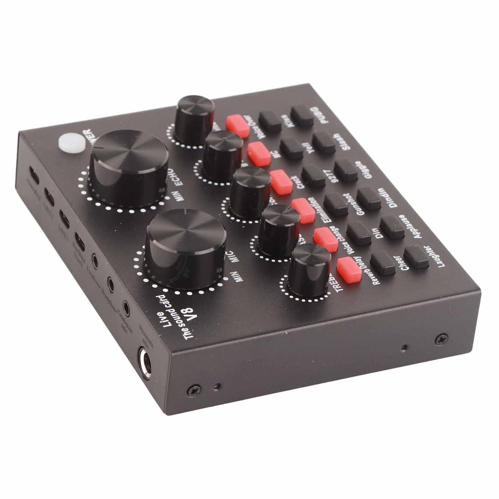 Sound Card Black Metal Bluetooth Type Computer Games Live o Accessories V8a2