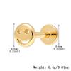 S925 Sterling Silver Geometric Moon Cartilage Earrings with Flat Head Threaded Studs
