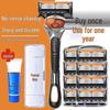 Ultra-Thin Five-Blade Manual Shaving Razor for Men