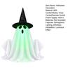 Remote Controlled Halloween Decor Electric Lifting Ghost Decoration with Voice/Remote Control, Interactive Scary Glowing Spooky Holiday Ghost,