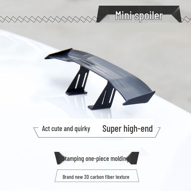 Carbon Fiber Car Rear Mini Spoiler  Exterior Sticker чёрный