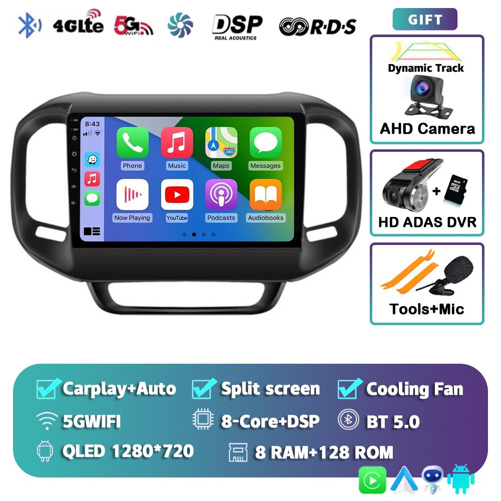 Android 14 Carplay Auto 4G+WIFI Car Radio For FIAT Toro 2017 - 2021 Multimedia Video Player Navigation GPS DSP 360 Camera Stereo