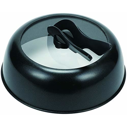 Pearl Metal Handy Silicone-Coated Stand Plate Cover with Window, Round, 22cm, HB-5414