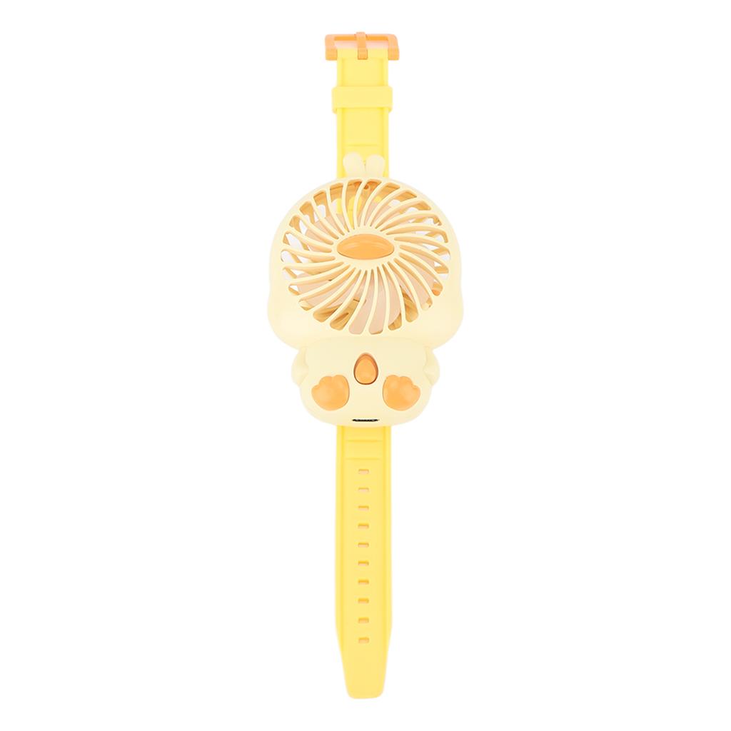 Fan Watch with Comfortable Strap USB Rechargeable Cute   Shape Wrist Watch Fan for Kids Indoor Outdoor Use