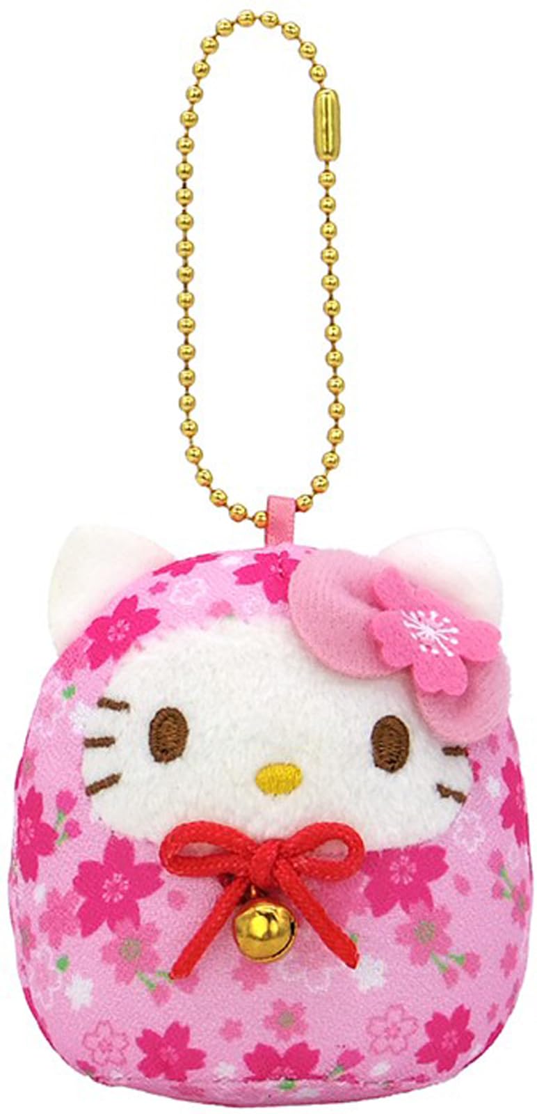 Nakajima Corporation Sanrio Characters Sakura Daruma Mascot Hello Kitty Pink 205339-24 H7 x W6.5 x D5cm