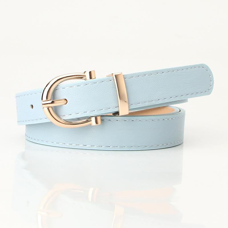 Womens Fashion Leather Belt For Jeans With Alloy Buckle And Circular Design For Casual Wear