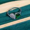 2024 New Zircon Heart Necklace Earrings Earrings