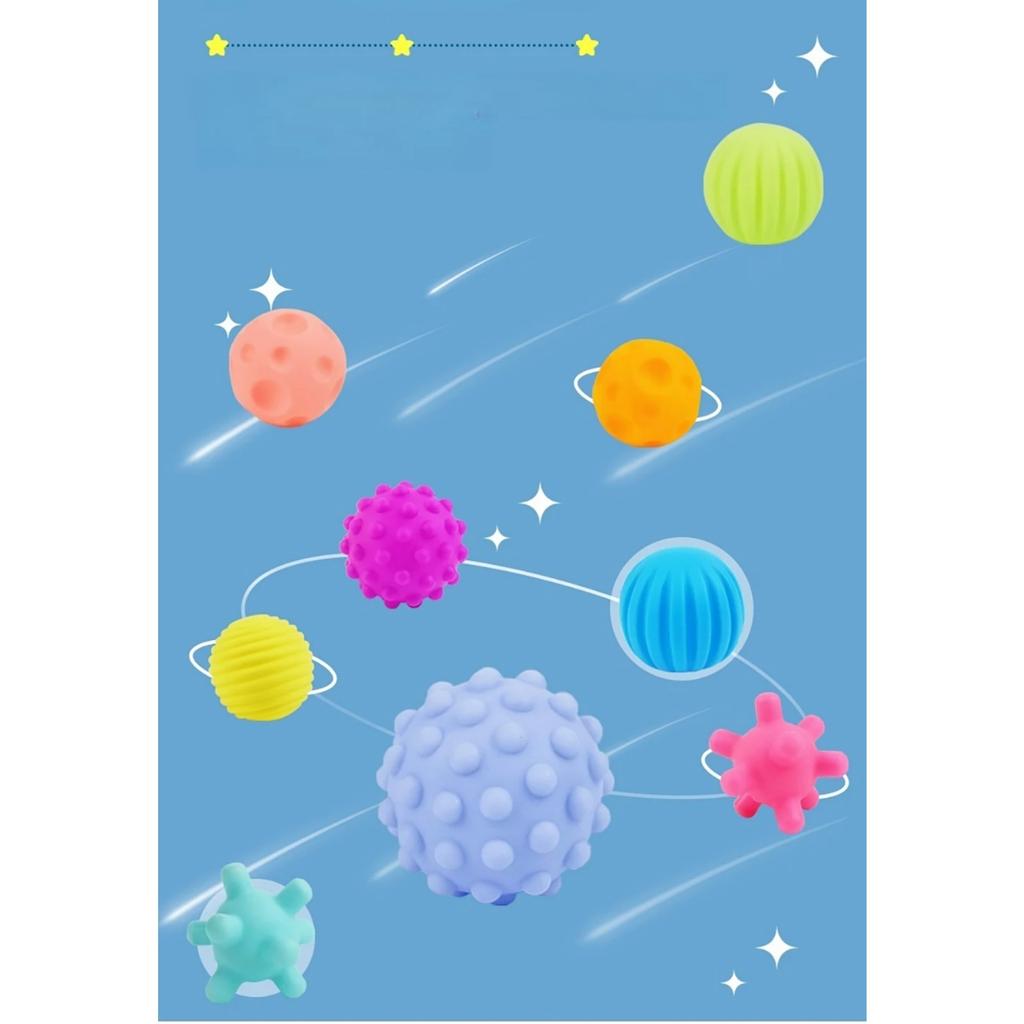 6Pcs Textured Multi Ball Set Develop Tactile Senses Toy Baby Touch Hand Ball Toys Training Ball Massage Soft Balls Kids Gifts