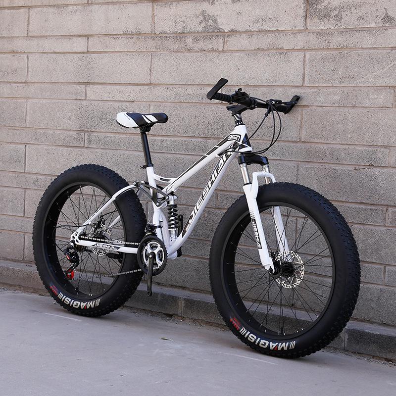 Adult Off-Road Mountain Bike with 4.0 Tires & Shock Absorption for Men, Women & Students