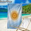 Custom Name Argentina Flag Beach Towel - Soft, Ultra-Absorbent Microfiber, Lightweight, Perfect for Beach, Parties, Travel, Camping