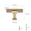 Furniture Hardware T-shaped Log-style Solid Wood Kitchen Cabinets Wardrobes Wooden Handle Drawers Knob Shoe Cabinets Pull