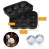 Large Round Ice Ball Maker Silicone Mold with Lid BPA Free Reusable Sphere Cube Trays for Whiskey Bourbon Cocktails and Home Bar
