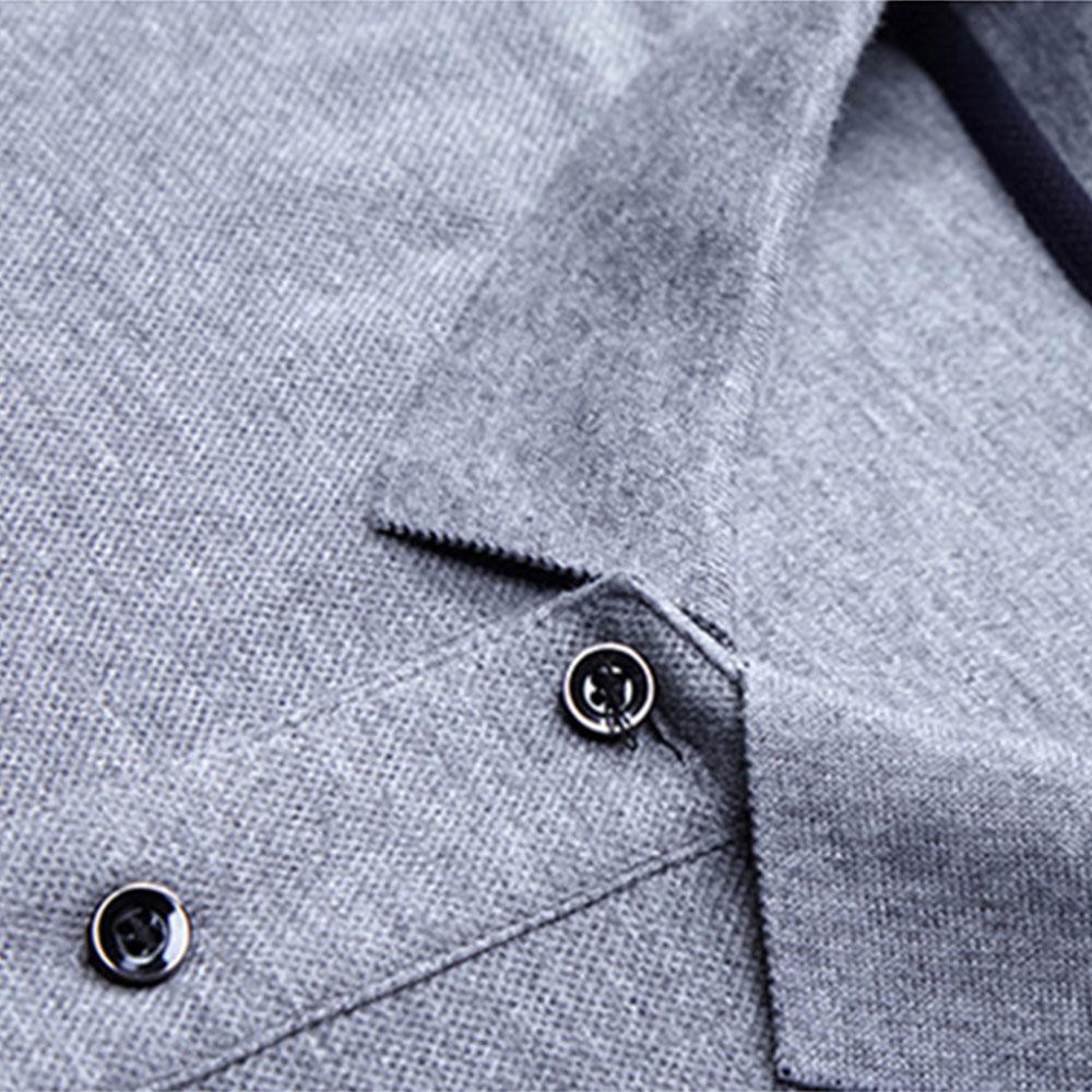 Men's Spring Autumn Long Sleeve Polo Shirts T-Shirts Tops Blouse Undershirts For Men Sweatshirts Office Formal Clothes