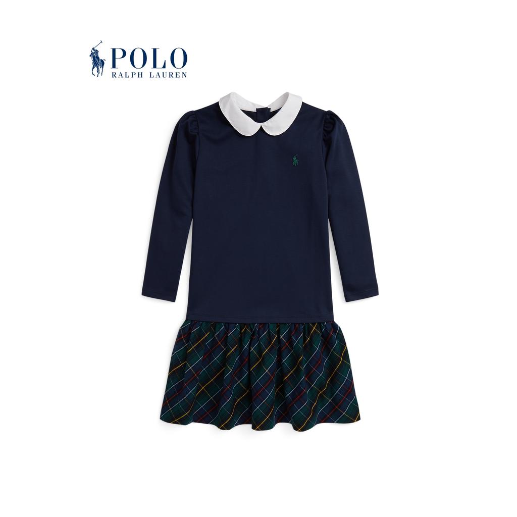 Polo Ralph Lauren Dress Autumn Plaid Roma Fabric Classic Design Long Sleeve Casual Kids dress CWPODRSG3D21076