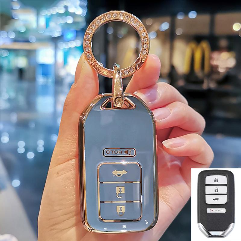 4 Buttons Fasion TPU Car Remote Key Fob Cover Case For Honda Accord EX EXL Civic Crv Hrv Pilot Ridgeline 2016 -2018 Pocketor