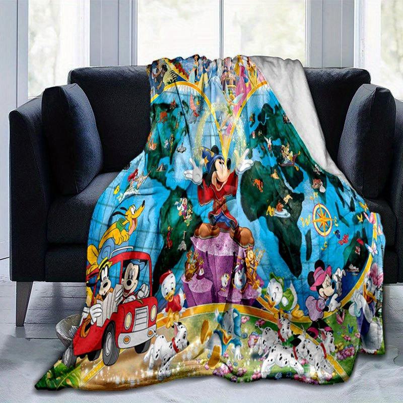 Mickey & Minnie Blanket  Soft, Warm Flannel Throw for Couch, Bed, Travel, Camping | All-Season Cozy Nap Blanket Christmas Décor