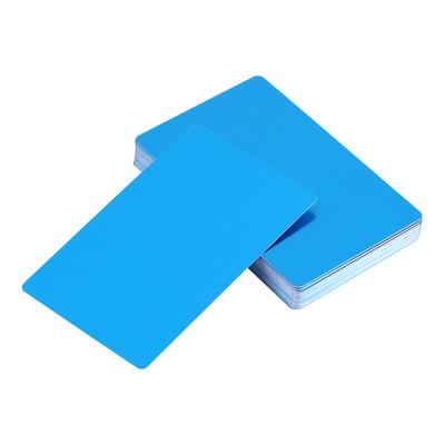 50Pcs 5 Colors Impressive Blanks Laser Mark Engraved Metal Smooth Business Visiting Name Cards