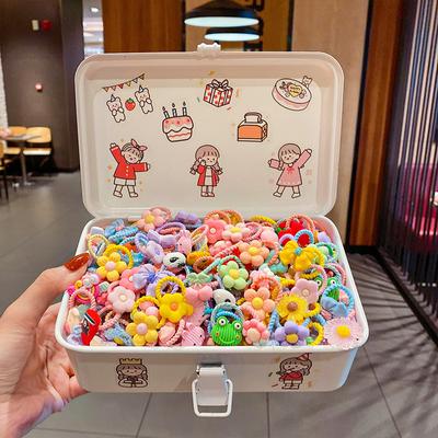 10 Teile/satz Mädchen Gummiband Elastische Haarbänder Regenbogen Blume Bogen Cartoon Obst Haar Seile Nette Süße Kinder Baby Haar zubehör
