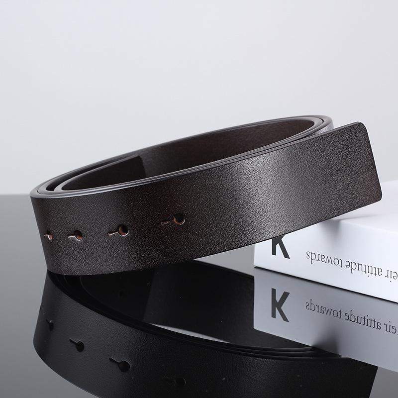 Genuine Vegetable-Tanned Cowhide Leather Strap, Buckle-Free, Durable, Strong, Simple Design 110 cm коричневый