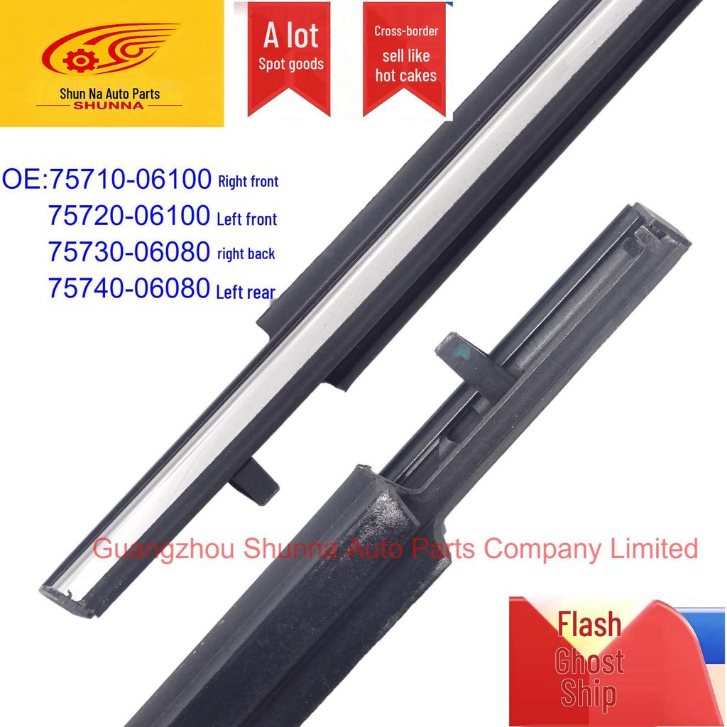 Burletes para Cristales de Puertas Delanteras y Traseras para Toyota Camry (75710-06100, 75730-06100)