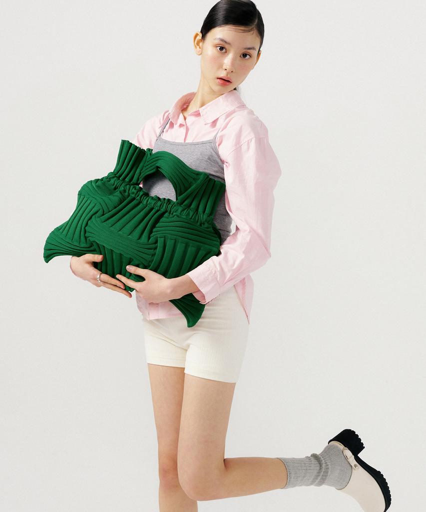 Pleatsmama Big Bow Bag Green